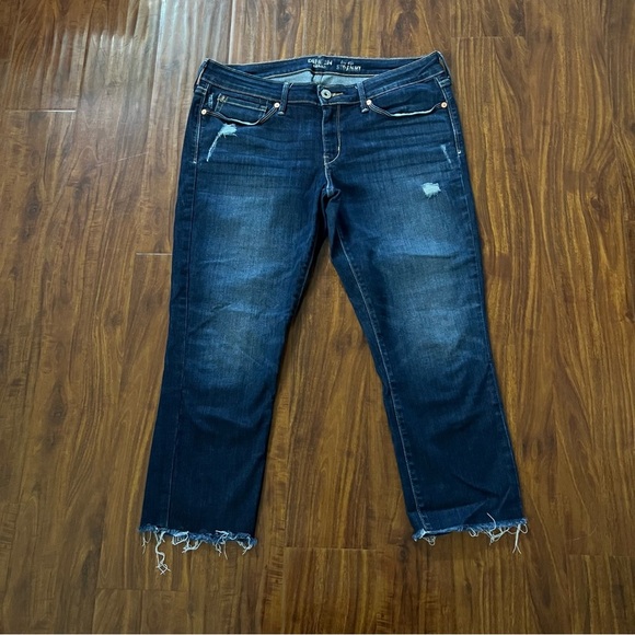 Denizen Levi’s Straight Cropped Raw Hem Denim Heans size 11 - Picture 2 of 9